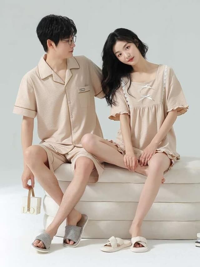 ペアルック/お揃い  カップルサマーリラックスナイトウェア パジャマ