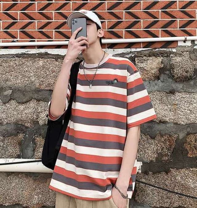 ペアルック/お揃い カジュアルボーダー Tシャツ