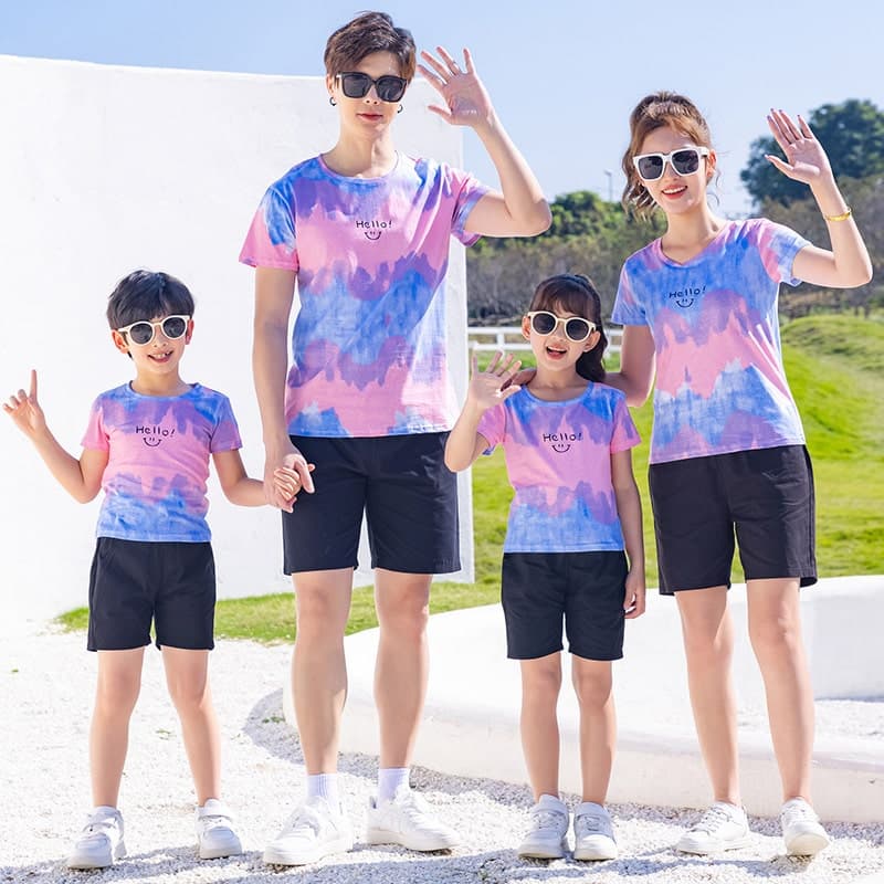 親子ペアルック/お揃い グラデーションTシャツ